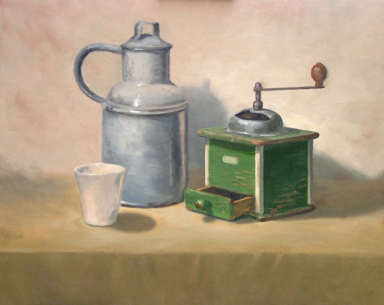 Milk and coffee, painted by  Els Vink